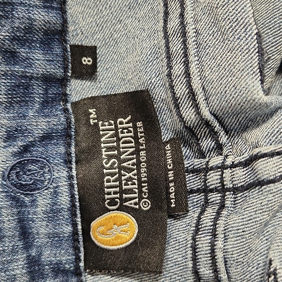 Christine Alexander Crystal Rhinestone Embellished Cropped Jeans Sz 8 - Picture 13 of 13